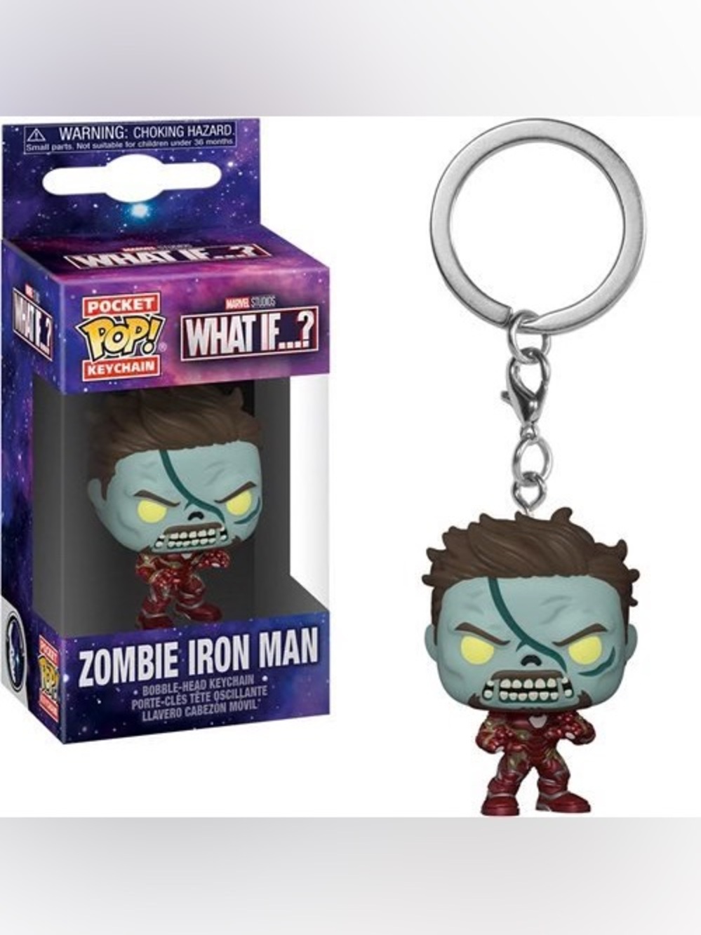 Marvel What If Pocket Pop! Keychain Zombie Iron Man